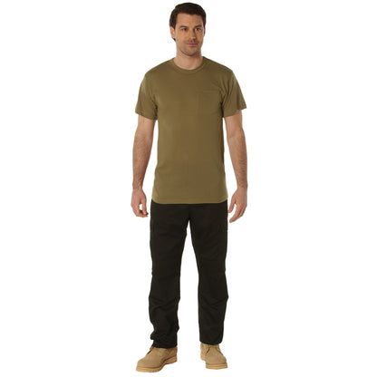 Rothco Moisture Wicking Pocket T-Shirt in Brown, Size XL - Comfortable and Durable Performance Tee