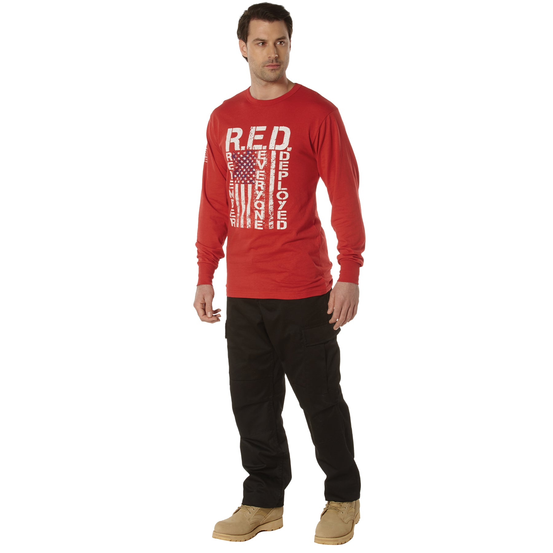 Rothco R.E.D. Remember Everyone Deployed Long Sleeve T-Shirt Size XL