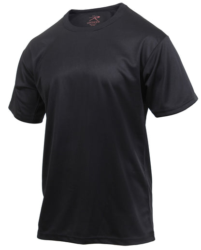 Rothco Quick Dry Moisture Wicking T-Shirt Black Size Small - Performance Military Crewneck