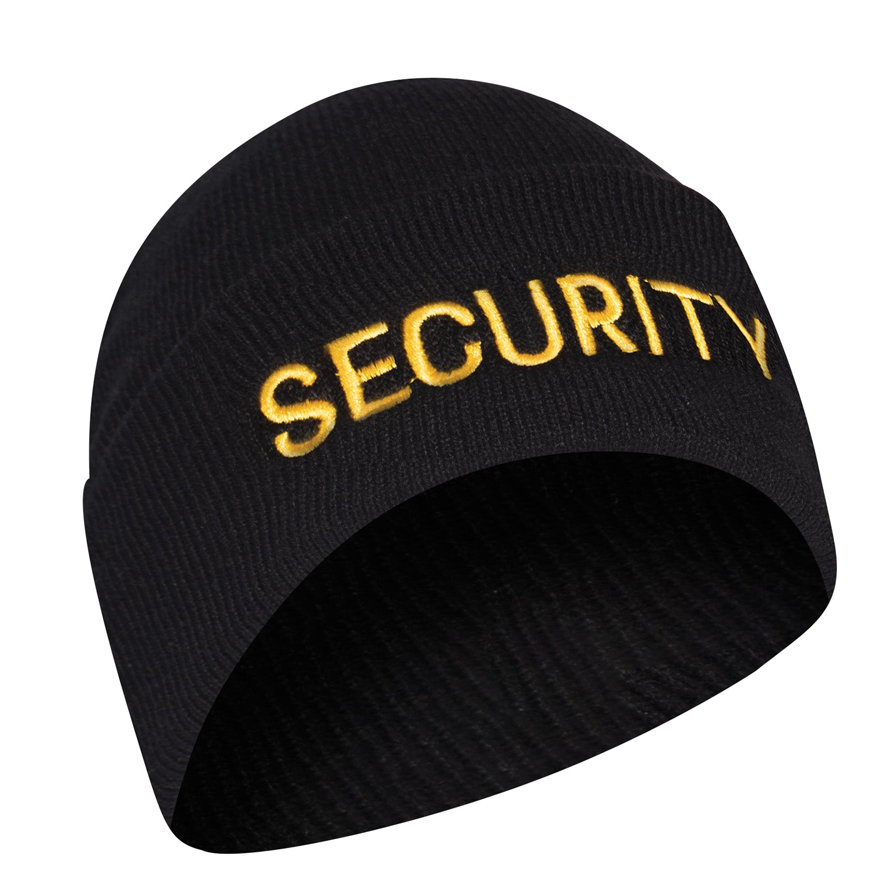 Rothco Embroidered Security Watch Cap - Black & Gold, Part Number 54420