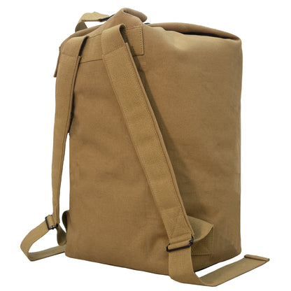 Rothco Nomad Canvas Duffle Backpack Coyote Brown - 38L Travel & Adventure Bag
