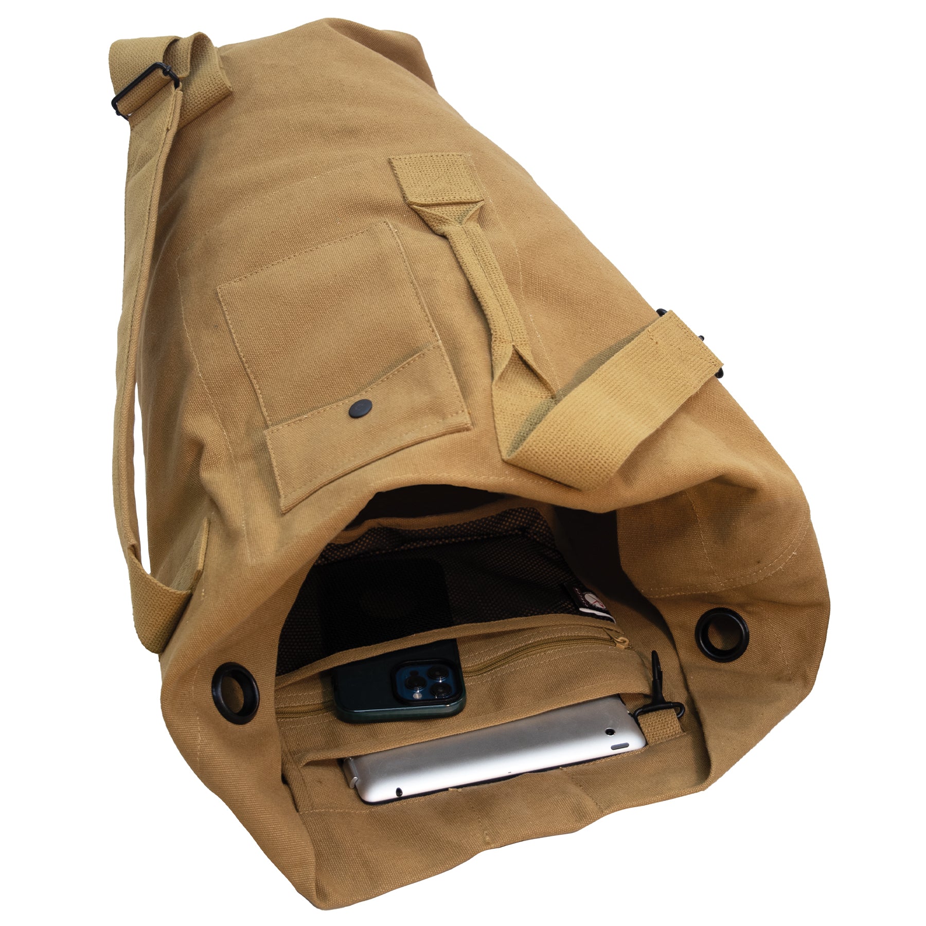 Rothco Nomad Canvas Duffle Backpack Coyote Brown - 38L Travel & Adventure Bag