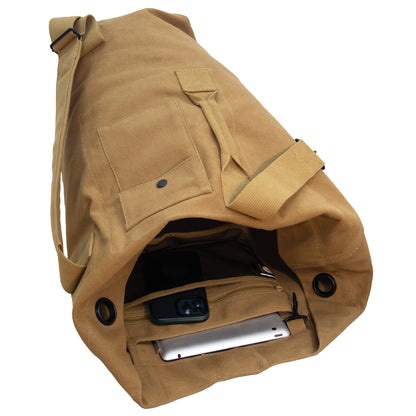 Rothco Nomad Canvas Duffle Backpack Coyote Brown - 38L Travel & Adventure Bag