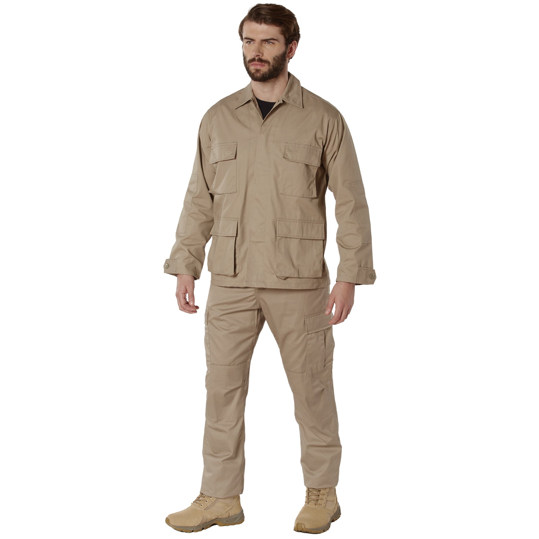 Rothco Twill BDU Shirt Khaki Size Small – Durable Military-Style Tactical Uniform