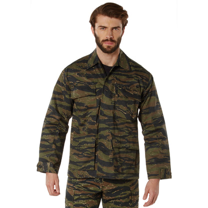 Rothco Twill BDU Shirt Tiger Stripe Camo Size XL – Durable Military-Style Long Sleeve Uniform Shirt