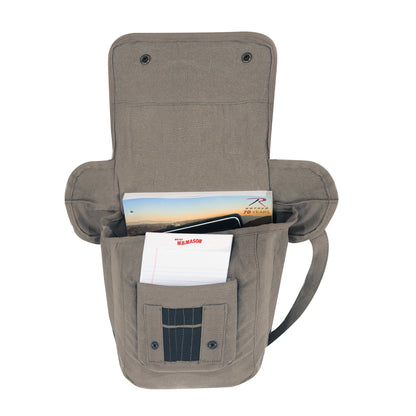 Rothco Vintage Canvas Map Case Shoulder Bag – Durable Stone-Washed Cotton with Adjustable Strap