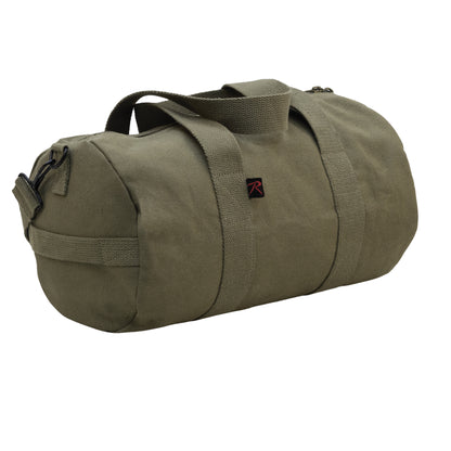 Rothco Canvas Shoulder Duffle Bag - 17 Inch Olive Drab Heavy-Duty Military-Style Travel Bag