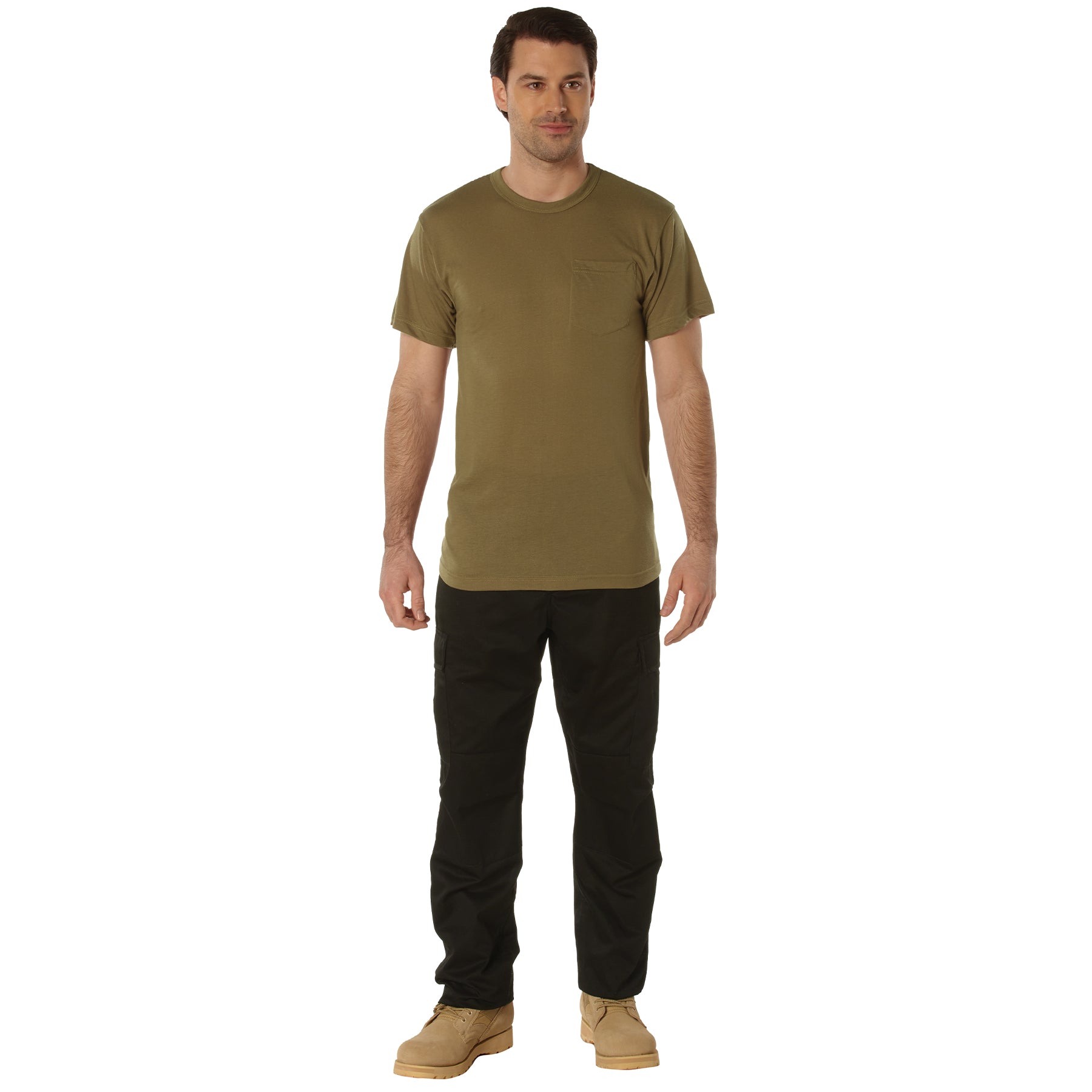 Rothco Moisture Wicking Pocket T-Shirt in Brown, Size Small