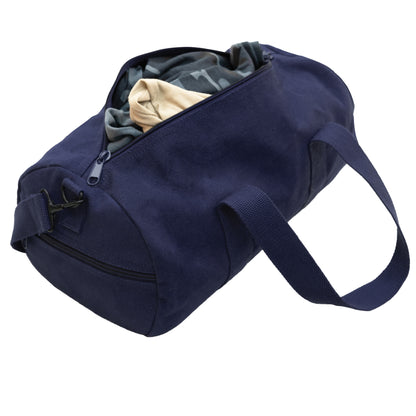 Rothco Canvas Shoulder Duffle Bag Navy Blue 15 Inch - Heavy-Duty Military-Style Travel Bag