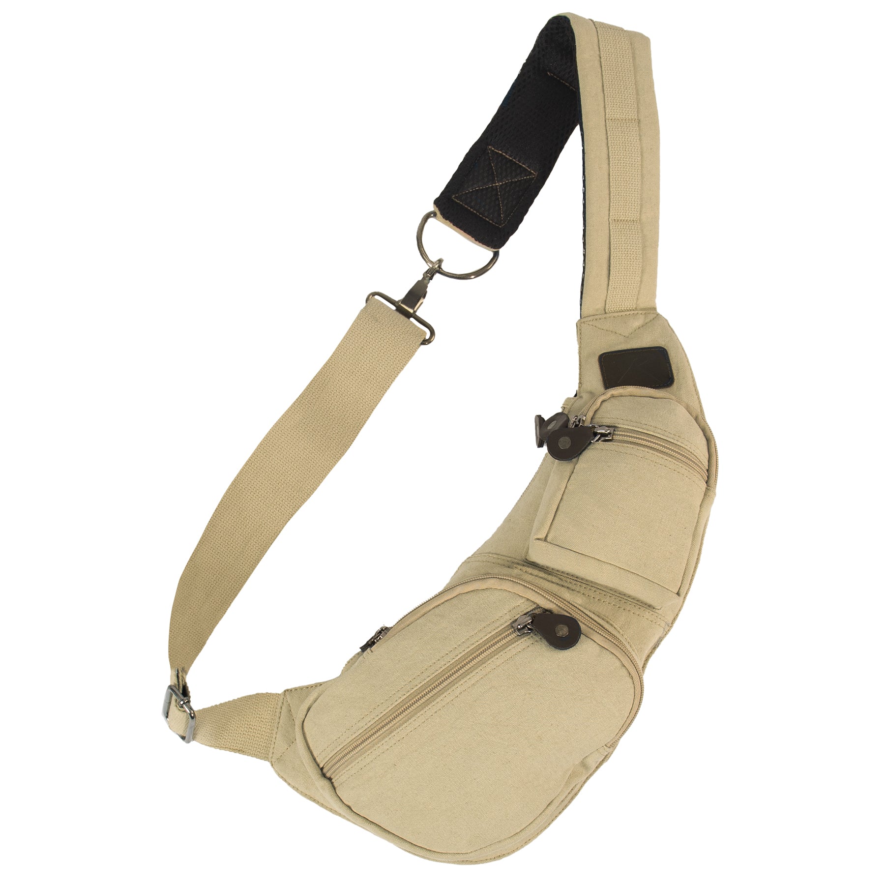 Rothco Crossbody Canvas Sling Bag Khaki – Versatile 17-Inch Travel and Everyday Carry Bag