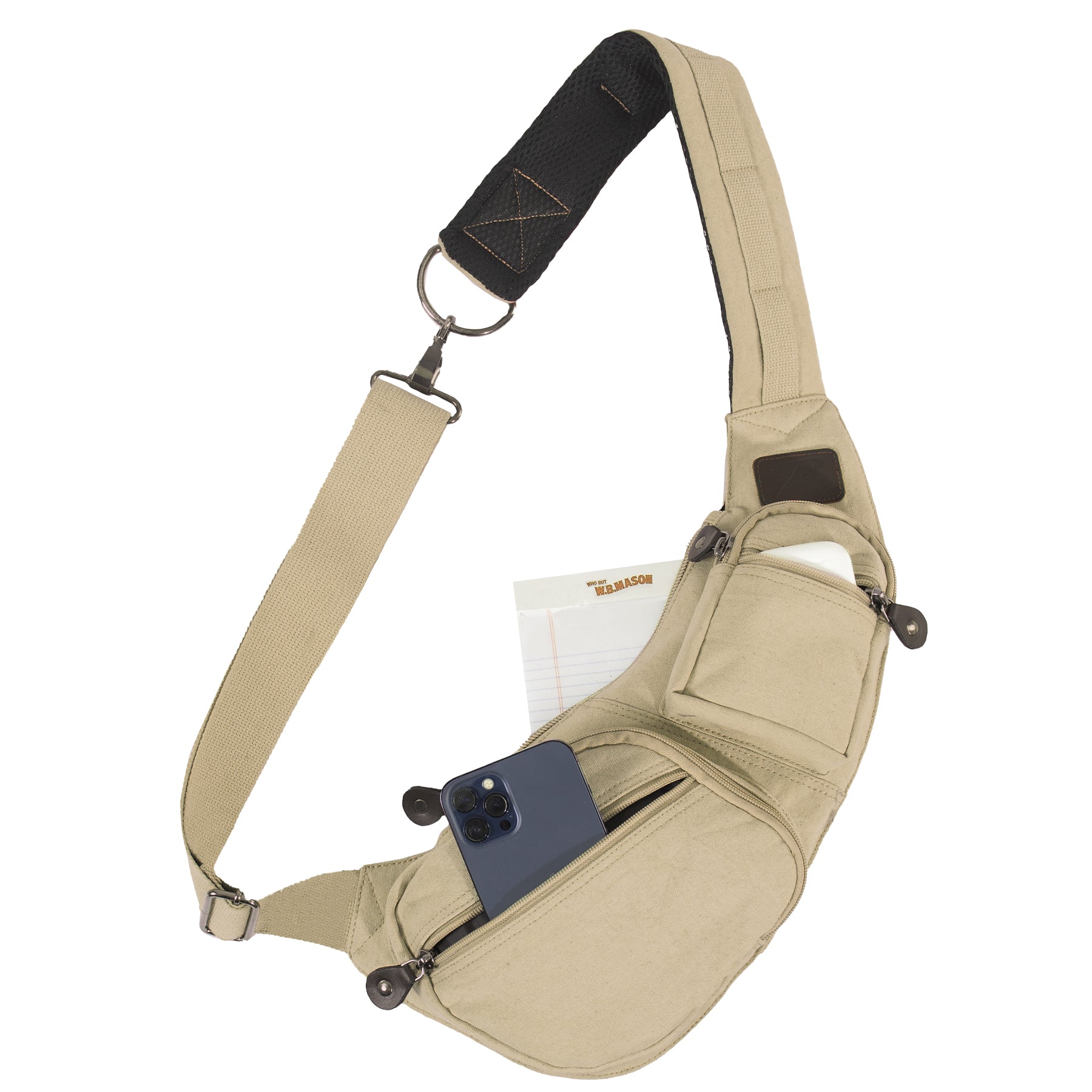 Rothco Crossbody Canvas Sling Bag Khaki – Versatile 17-Inch Travel and Everyday Carry Bag