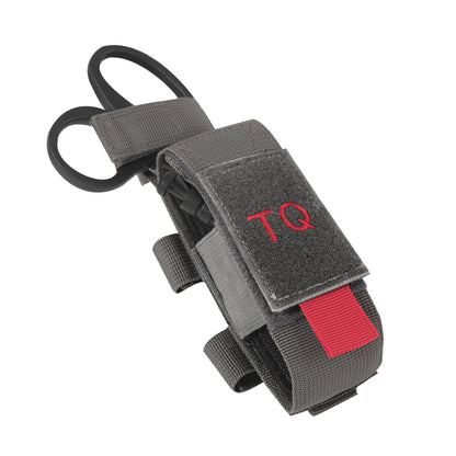Rothco MOLLE Tactical Tourniquet and Shear Holder Pouch Grey - Compact Emergency Gear Accessory