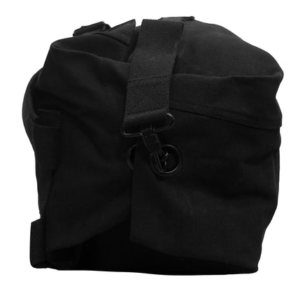 Rothco Nomad Canvas Duffle Backpack Black - 38L Heavy-Duty Travel Bag