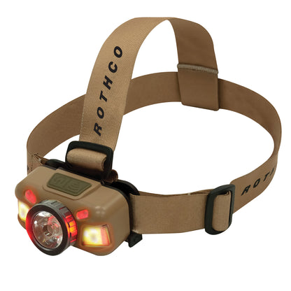 Rothco Rechargeable 600 Lumen LED Headlamp in Coyote Brown (Part No. 28560)
