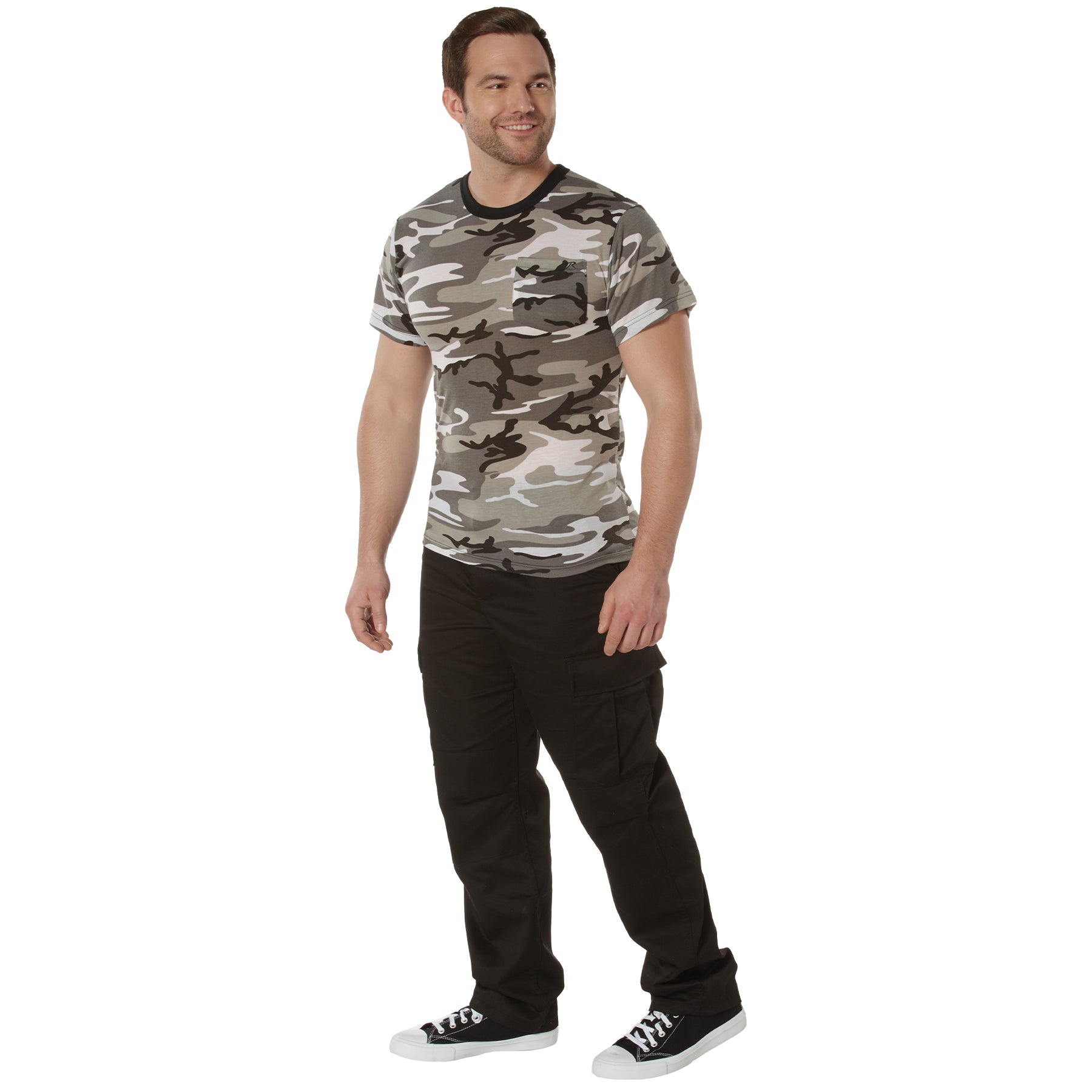 Rothco Moisture Wicking Pocket T-Shirt in City Camo Size M