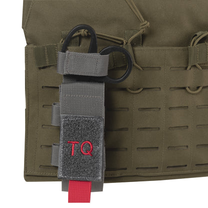 Rothco MOLLE Tactical Tourniquet and Shear Holder Pouch Grey - Compact Emergency Gear Accessory