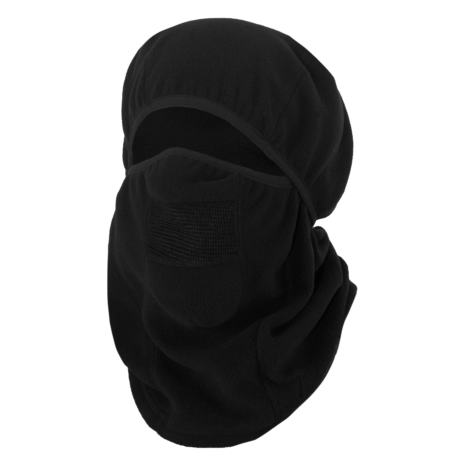 Rothco Fleece Hinged Vented Balaclava Black - Multi-Use Winter Helmet Liner