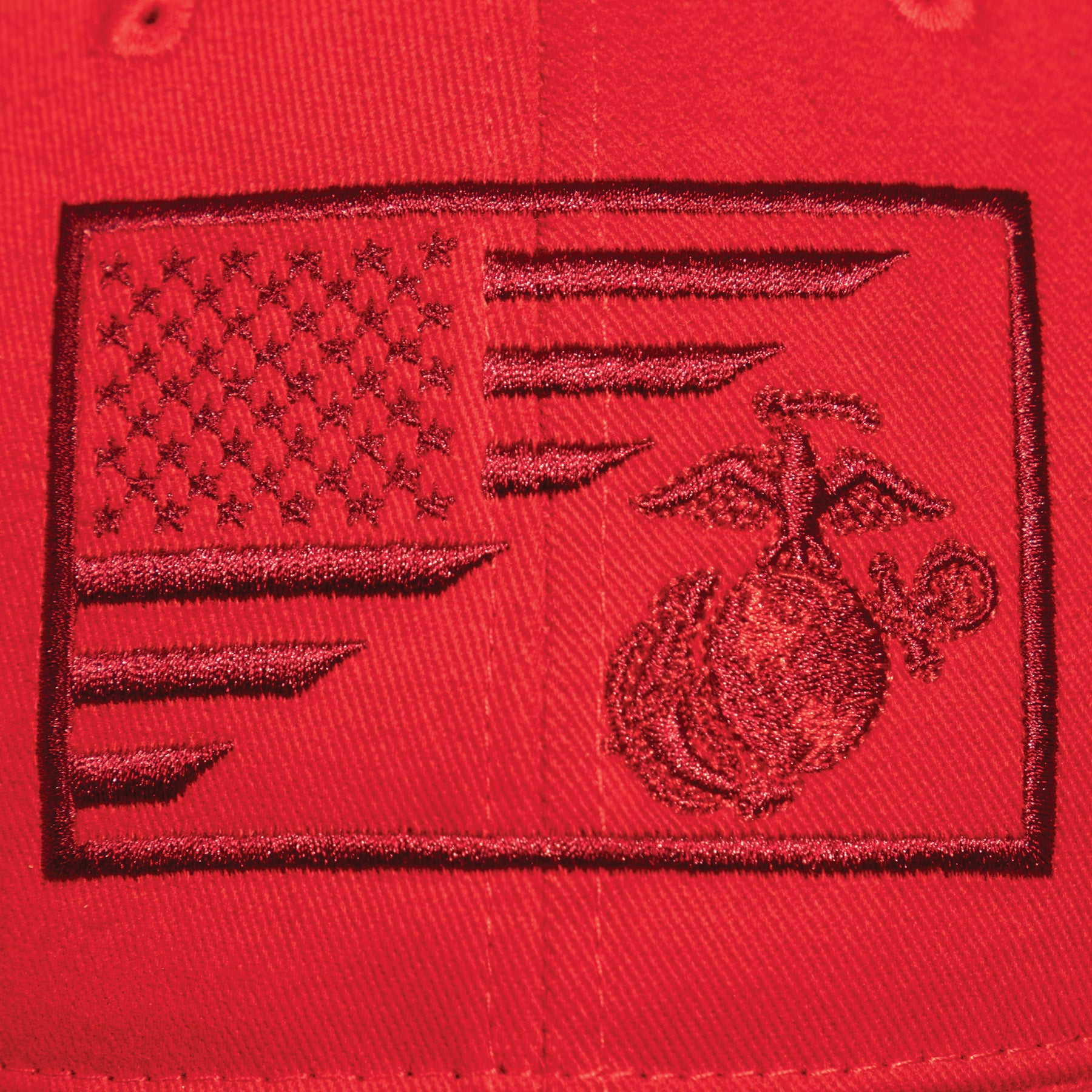 Rothco USMC Eagle, Globe and Anchor / US Flag Low Profile Cap - Red