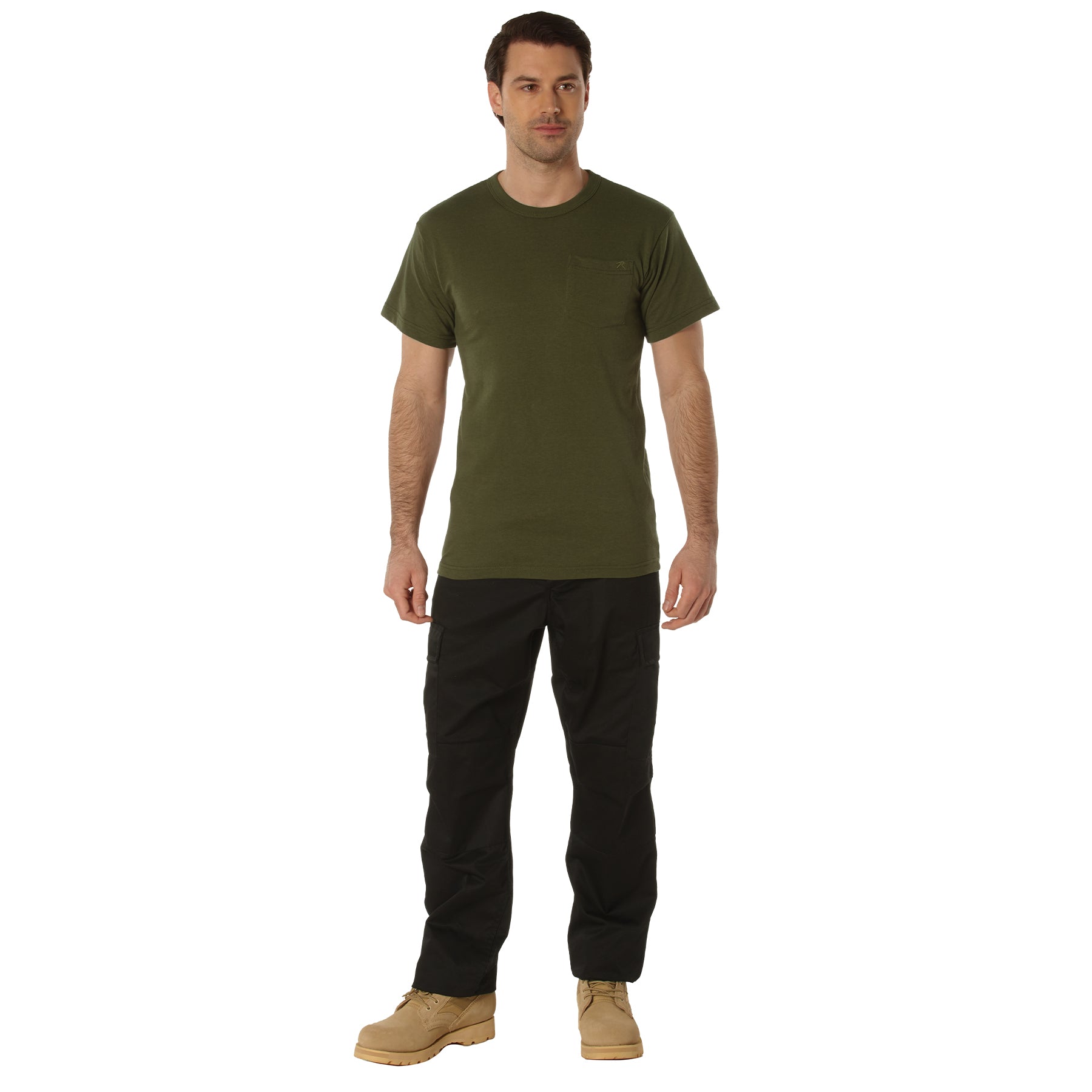 Rothco Pocket T-Shirt Olive Drab Size XL - Comfortable Crew Neck Tee with Chest Pocket