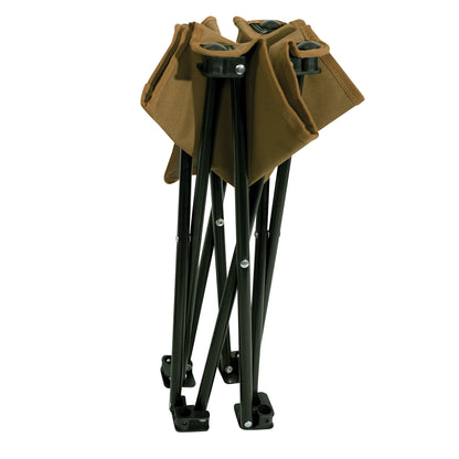 Rothco Collapsible 4 Leg Camp Stool in Coyote Brown Part 45480