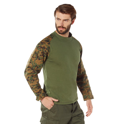 Rothco Tactical Airsoft Combat Shirt in Woodland Digital Camo, Size 2XL