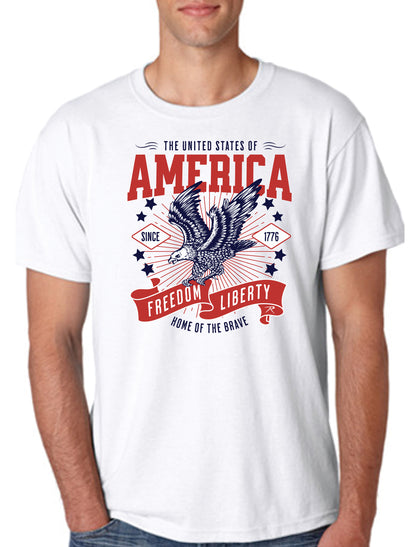 Rothco Freedom & Liberty T-Shirt White Size S – Patriotic American Flag Graphic Tee