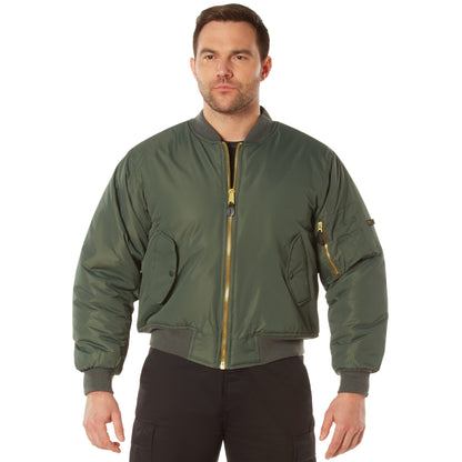 Rothco Enhanced Nylon MA-1 Flight Jacket in Sage Green Size Small