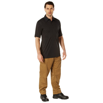 Rothco Tactical Performance Polo Shirt in Black, Size 5XL (Part Number 3917)