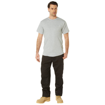 Rothco Solid Color Heather Grey T-Shirt 2XL - Comfortable Cotton/Polyester Crew Neck