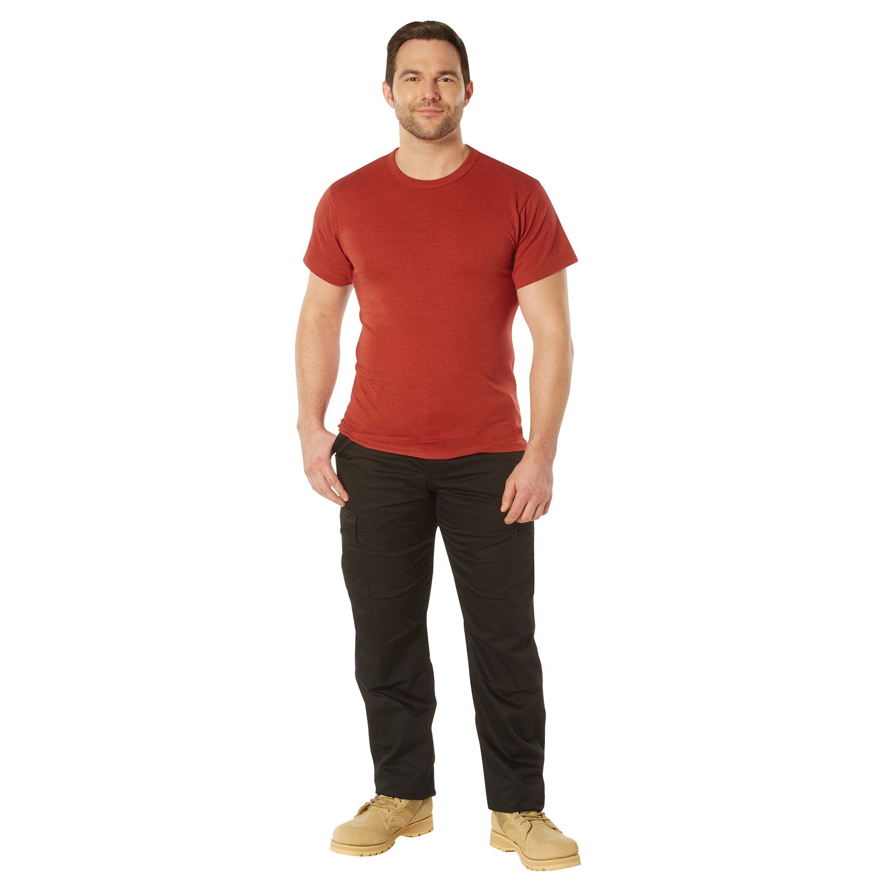 Rothco Solid Color Heather Red Short Sleeve Crew Neck T-Shirt 2XL