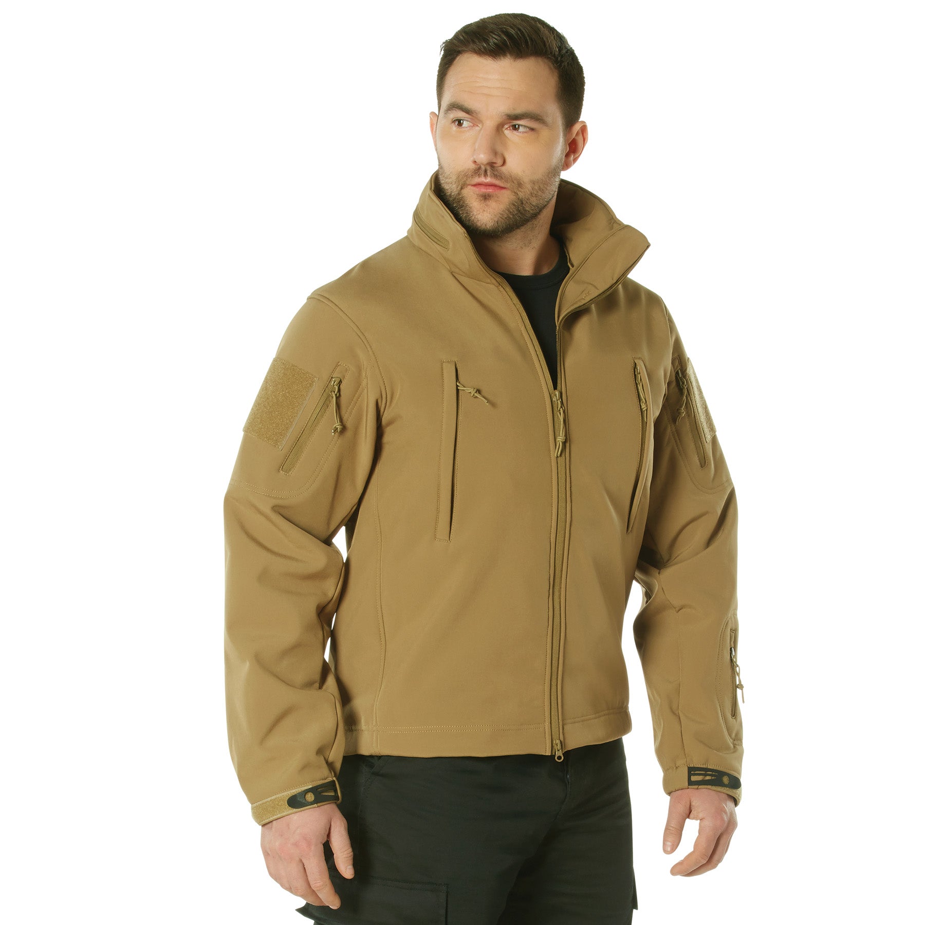 Rothco Concealed Carry Soft Shell Jacket 4XL Coyote Brown – Waterproof Cold Weather Tactical Outerwear