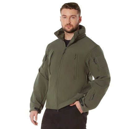 Rothco Concealed Carry Soft Shell Jacket 2XL Olive Drab – Waterproof Tactical Cold Weather Outerwear