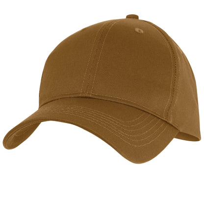 Rothco Supreme Solid Color Low Profile Cap in Work Brown - Comfortable Brushed Cotton Twill Baseball Hat
