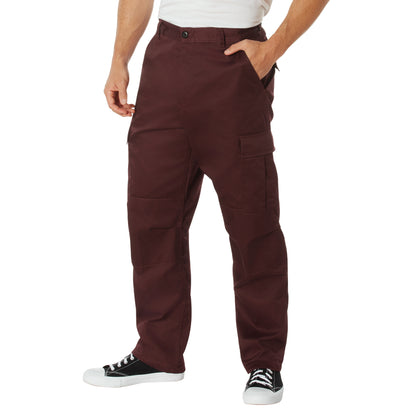 Rothco Tactical BDU Pants Maroon Size M – Durable Military Cargo Pants for Tactical and Outdoor Use