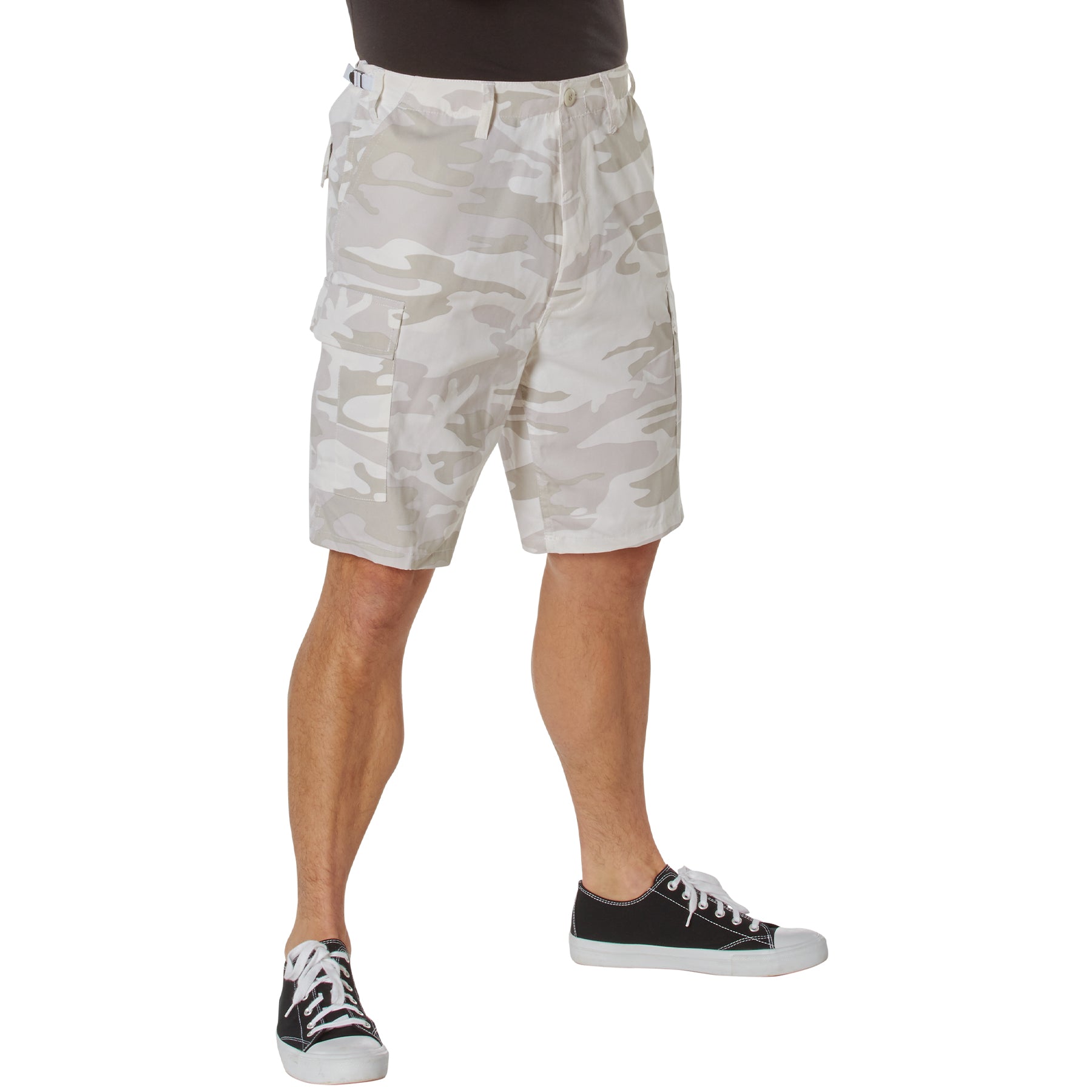 Rothco Camo BDU Shorts White Camo Size XS - Tactical Cargo Shorts for Men and Women