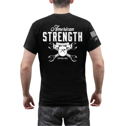 Rothco American Strength T-Shirt Black Size Medium – Durable Workwear Inspired by American Ingenuity