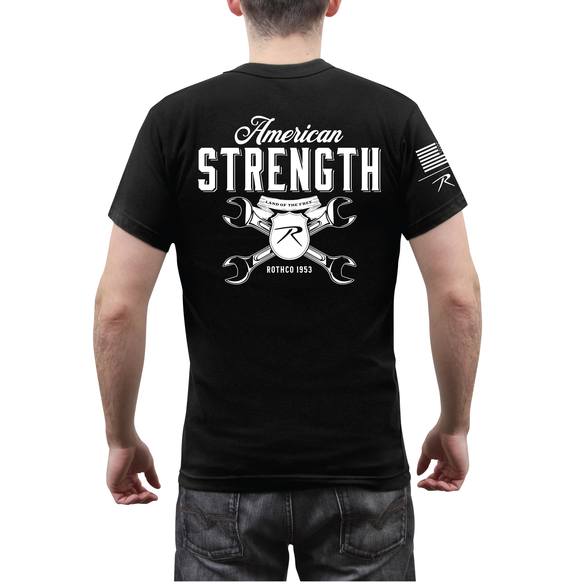 Rothco American Strength T-Shirt Black 3XL - Durable Workwear Graphic Tee