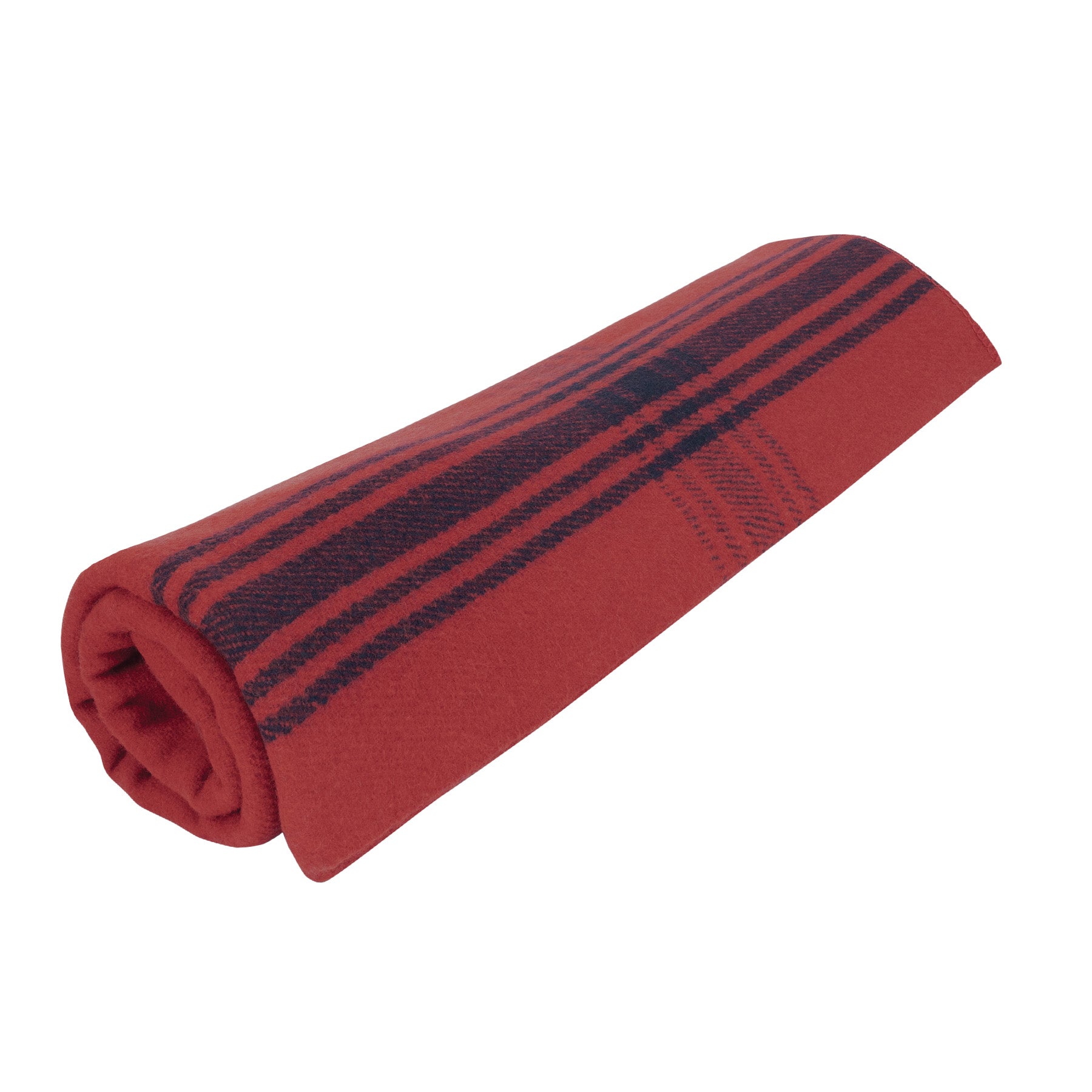 Rothco Striped Outdoor Wool Blanket Red / Navy Blue – Heavyweight Emergency and Camping Blanket