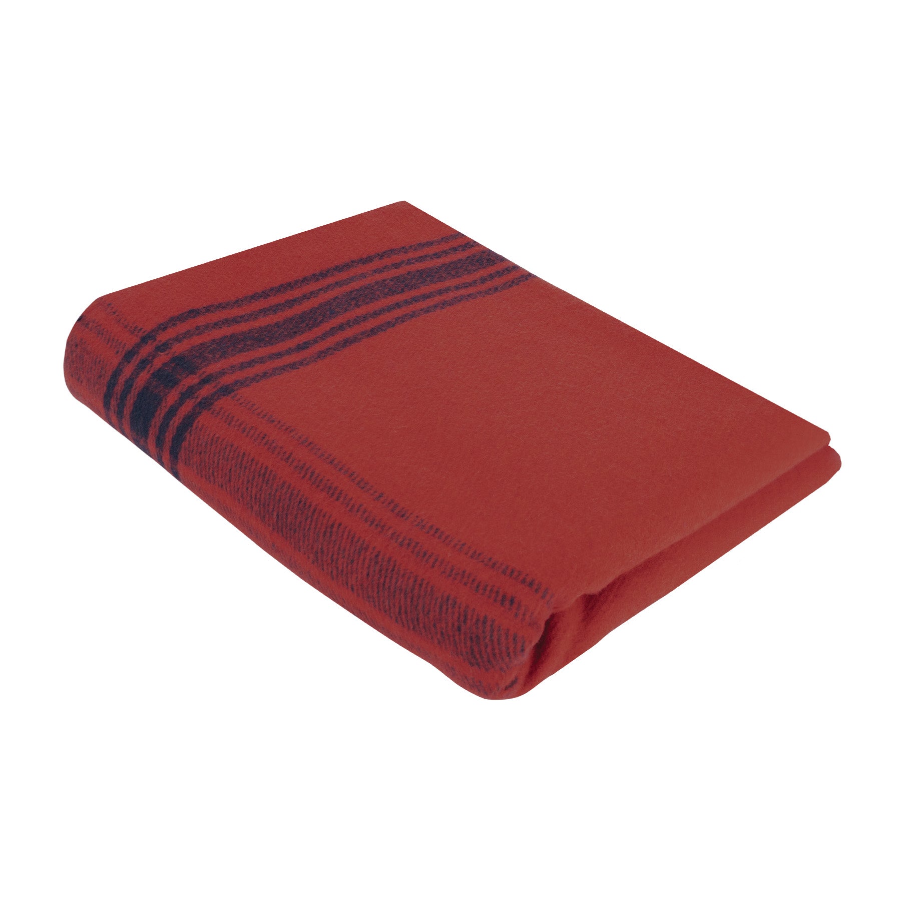 Rothco Striped Outdoor Wool Blanket Red / Navy Blue – Heavyweight Emergency and Camping Blanket