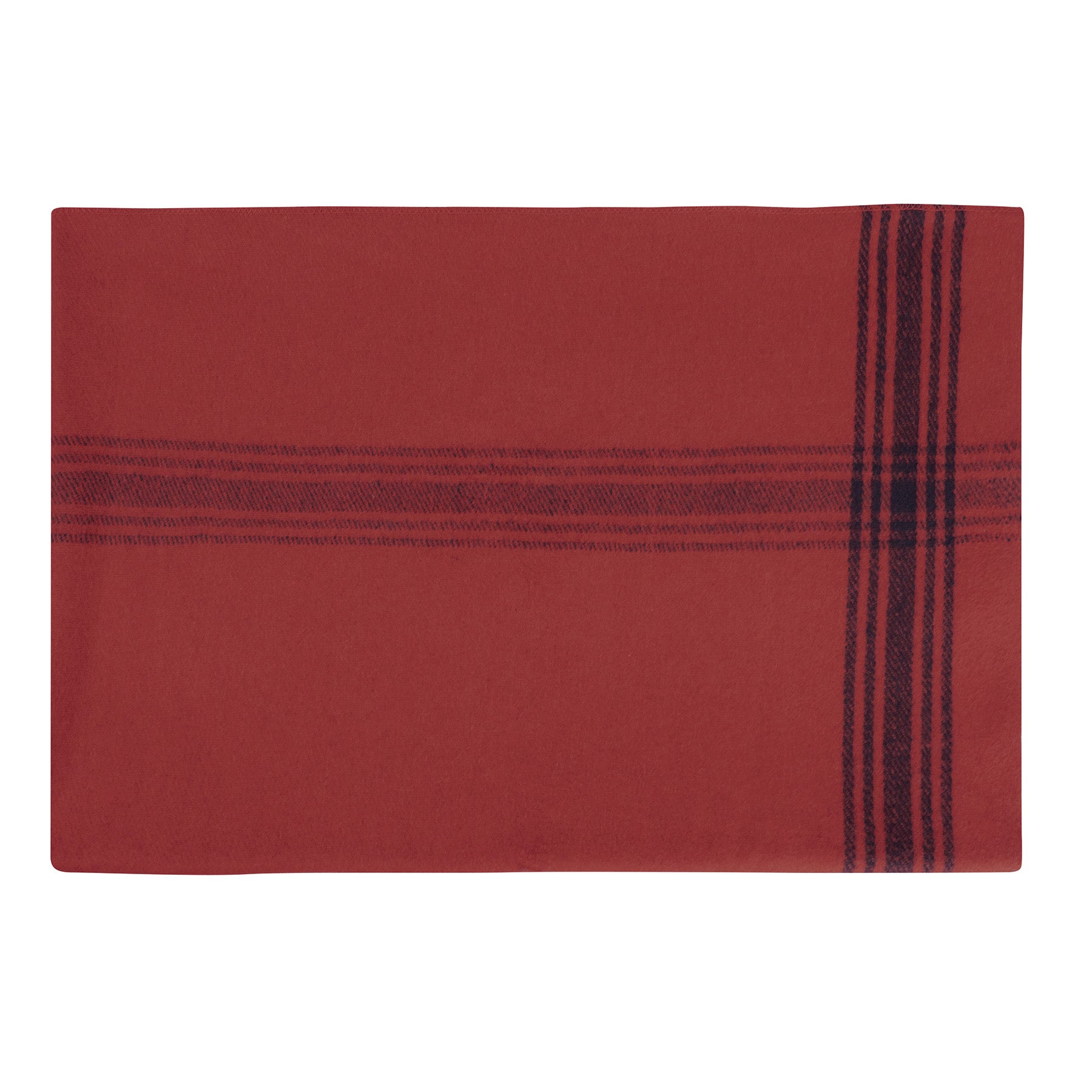 Rothco Striped Outdoor Wool Blanket Red / Navy Blue – Heavyweight Emergency and Camping Blanket
