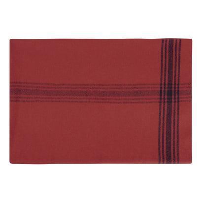 Rothco Striped Outdoor Wool Blanket Red / Navy Blue – Heavyweight Emergency and Camping Blanket