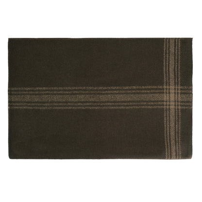 Rothco Striped Outdoor Wool Blanket Brown / Tan - Heavyweight Emergency & Camping Blanket