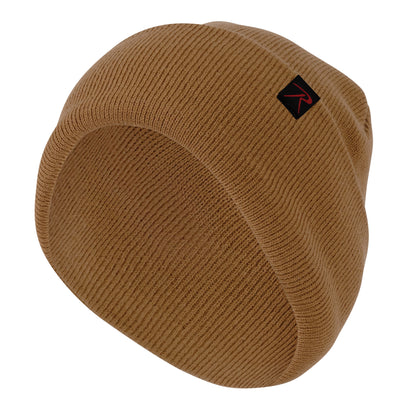 Rothco Deluxe Fine Knit Watch Cap in Work Brown – Cold Weather Military Beanie for Men and Women