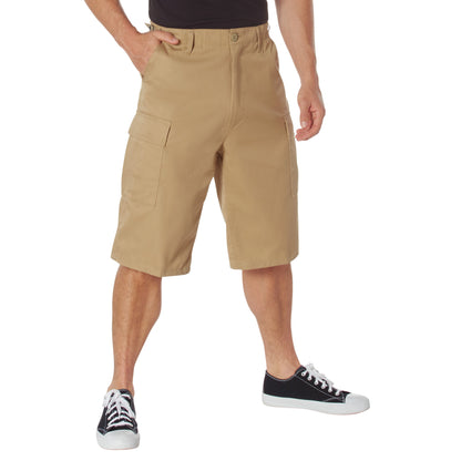 Rothco Long Length BDU Shorts Khaki Size 3XL - Tactical Cargo Shorts with 13.5-Inch Inseam
