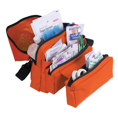 Rothco EMS Medical Field Pouch Orange - Portable First Aid and Emergency Equipment Bag