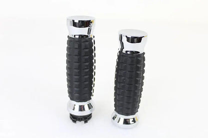 Wyatt Gatling Alligator Style Throttle by Wire Grip Set Chrome for Harley Davidson FLT (2008-2017) by Wyatt Gatling