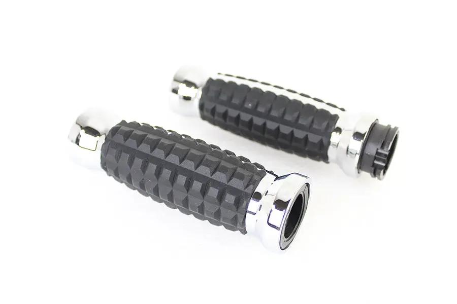 Wyatt Gatling Alligator Style Throttle by Wire Grip Set Chrome for Harley Davidson FLT (2008-2017) by Wyatt Gatling