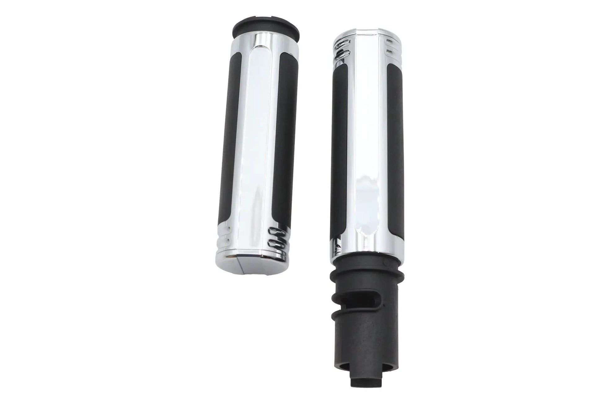V-Twin M8 Empire Style Grip Set Chrome for Harley Davidson Models by V-Twin