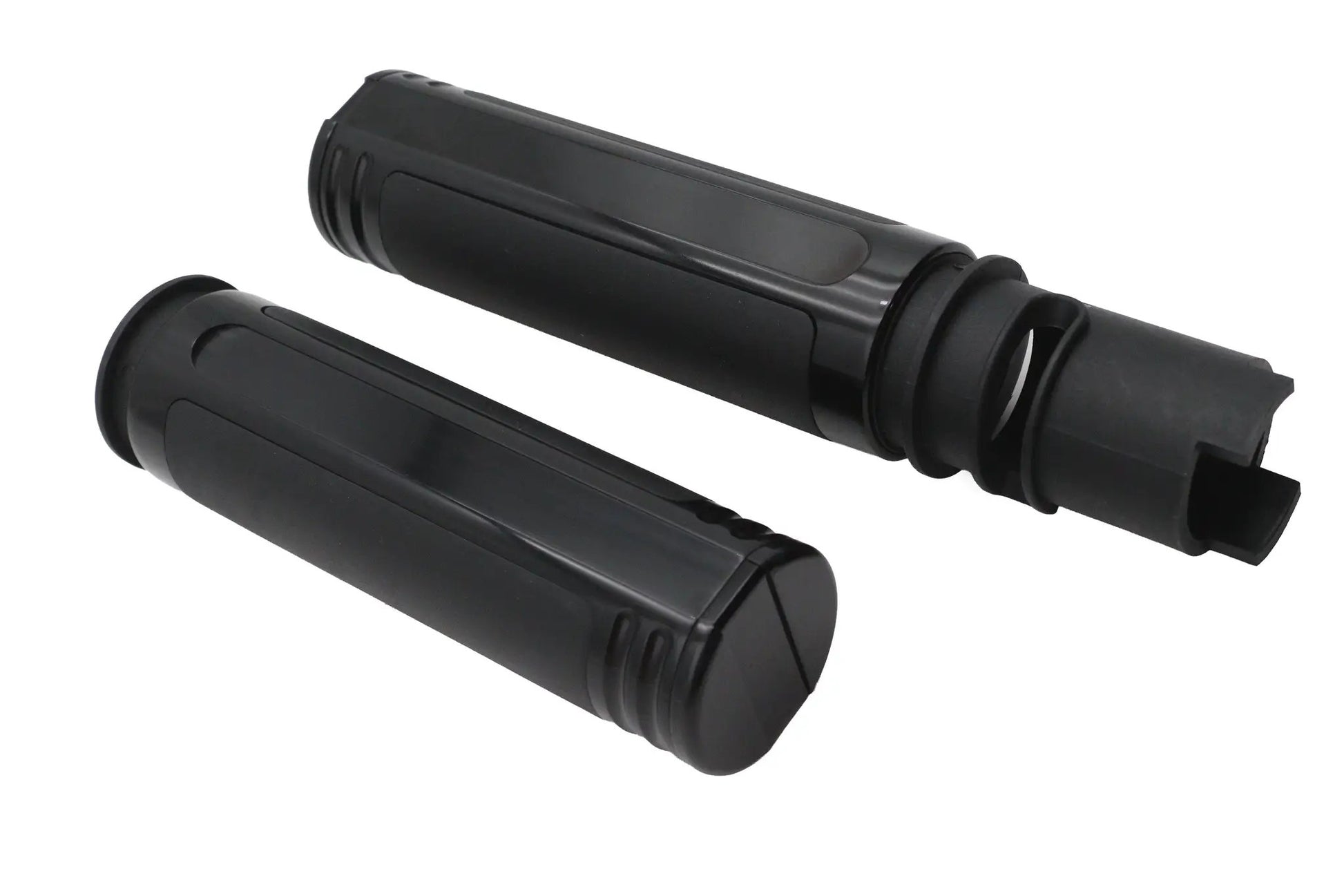 V-Twin M8 Empire Style Grip Set Black - 1.6 Inch Diameter, Set of 2 by V-Twin