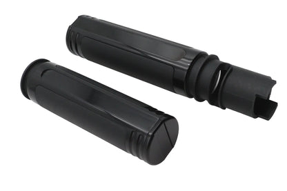 V-Twin M8 Empire Style Grip Set Black - 1.6 Inch Diameter, Set of 2 by V-Twin